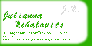 julianna mihalovits business card